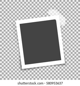Retro photo frame. Illustration isolated on transparent background. Graphic concept for your design