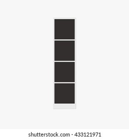 Retro photo frame isolated on white background. Vector illustration