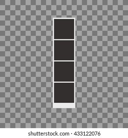 Retro photo frame isolated on transparent background. Vector illustration