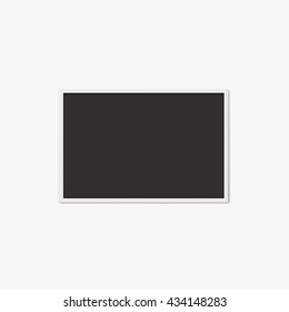 Retro photo frame isolated on white background. Realistic vector illustration