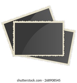 Retro Photo Frame   On White Background. Vector illustration