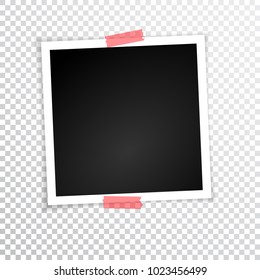 Retro photo frame with shadows. Vector illustration.