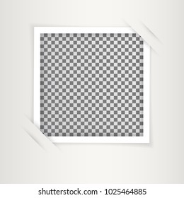 Retro photo frame with shadows. Vector illustration.