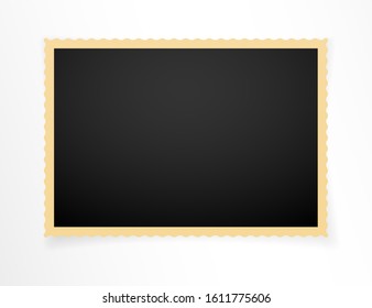 Retro photo frame with shadows. Vector illustration.