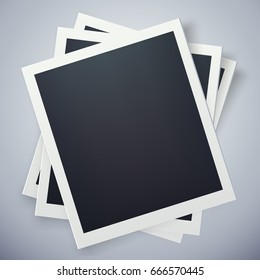 Retro photo frame. Sweet memories concept. Vector illustration