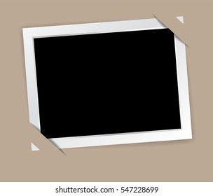 retro photo frame vector design