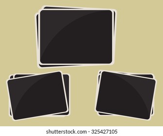 Retro photo frames. Photo frames for design use. Vector illustration.