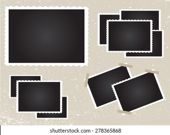 Retro photo frames.Old photos.Abstract vector illustration.