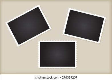 Retro photo frames.Abstract vector illustration.