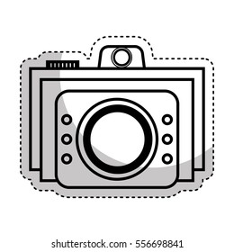 retro photographic camera icon vector illustration design