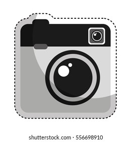 retro photographic camera icon vector illustration design