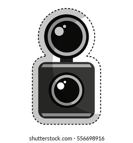 retro photographic camera icon vector illustration design