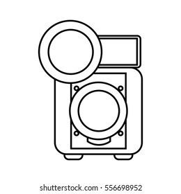 retro photographic camera icon vector illustration design