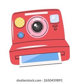 Câmera de fotografia retrô desenhada à mão