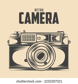 Retro Photography Camera Vector Illustration
