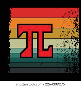 retro pi vector t-shirt  editable file