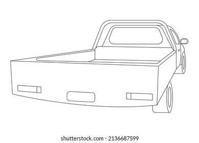 Dibujo retrovisor retrovisor de la ilustración vectorial.