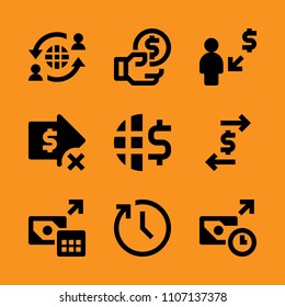retro, pile, hour and countdown icon set. Vector illustration for web and design.