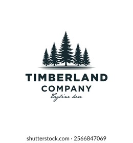  retro Pine Tree spruce evergreen fir hemlock logo design. Vintage rustic conifer cedar coniferous cypress larch pinus trees silhouette