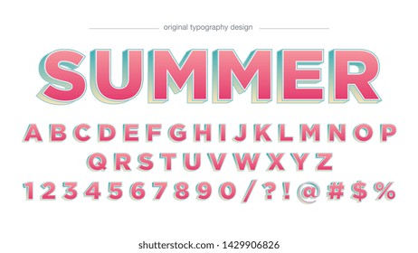 Retro Pink Artistic Font Design