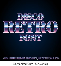 Retro Pink and Blue Disco 80's Movie Style Font