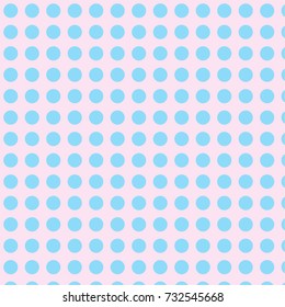 Retro Pink Blue Polka dot Background Pattern