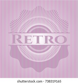 Retro pink emblem