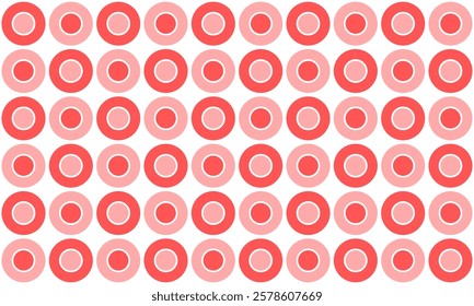 retro pink polka dots circle on pink background for backdrop and wallpaper template. repeat seamless style design for fabric printing