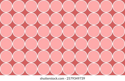 retro pink polka dots circle on pink background for backdrop and wallpaper template. repeat seamless style design for fabric printing