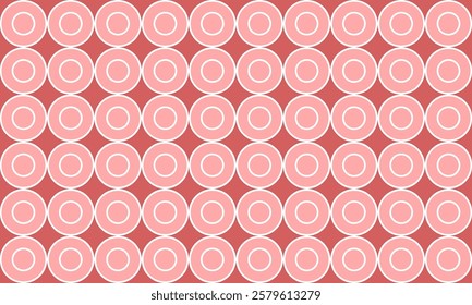 retro pink polka dots circle on pink background for backdrop and wallpaper template. repeat seamless style design for fabric printing