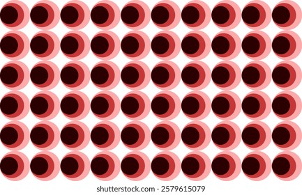 retro pink polka dots circle on black and pink layer dot background for backdrop and wallpaper template. repeat seamless style design for fabric printing