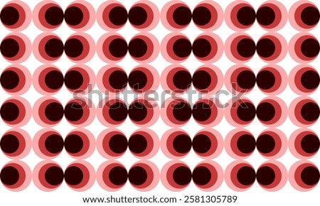 retro pink polka dots circle on black and pink layer dot vertical strip background for backdrop and wallpaper template. repeat seamless style design for fabric printing