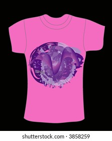 retro pink t-shirt design