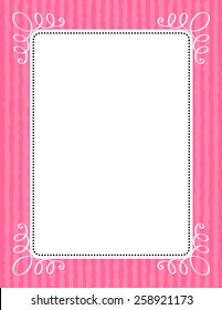 Retro pink wedding invitation/ anniversary background / frame design with swirls and stripes . can be use as wedding , anniversary, valentines day, mother's day party invitation / cards. 