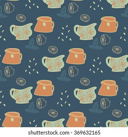 Retro Pitches seamless vector pattern