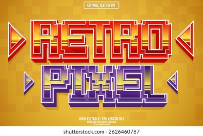 Retro Pixel 3D editable text effect