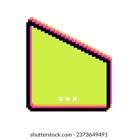 retro Pixel Acidic Speech Bubble cuadro de diálogo de 8 bits arcade comillas de estilo de juego y conjunto de vectores de marcos de mensajes