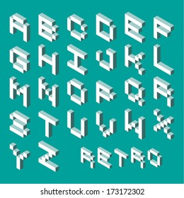 Retro Pixel Alphabet