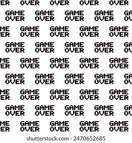 Retro Pixel arcade game style font design, 3d alphabet, letters and numbers vector illustration