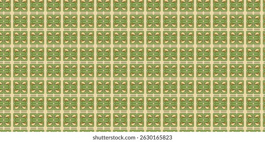 Padrão de arte Pixel retro - ícones de comida verde e bege