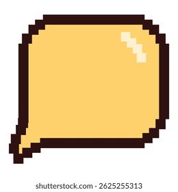 A bolha de fala da arte retrô em pixels está mostrando uma caixa de diálogo vazia