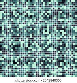 Um mosaico retrô de pixels em azul e verde. Adiciona um toque de nostalgia e charme aos seus projetos.