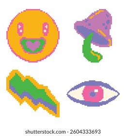 Retro Pixelated Geometric Tech with Nostalgic Web Aesthetics