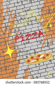 Retro pizza menu