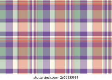 Retro plaid pattern with intersecting lines in soft colors. Seamless design. Perfect for backgrounds, textiles, or vintageinspired designs. Versatile eyecatching.