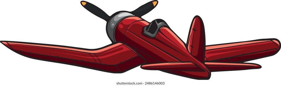 Retro plane toy. Vector illustration