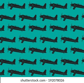 Retro planes pattern. EPS10 vector image 0092