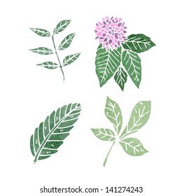 retro plants illustration