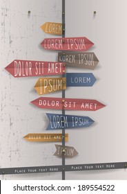 Retro pointers. Abstract vector illustration.