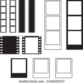 retro poloraid frame vector clipart